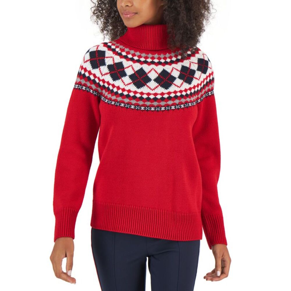 Tommy Hilfiger Argyle Turtleneck Sweater